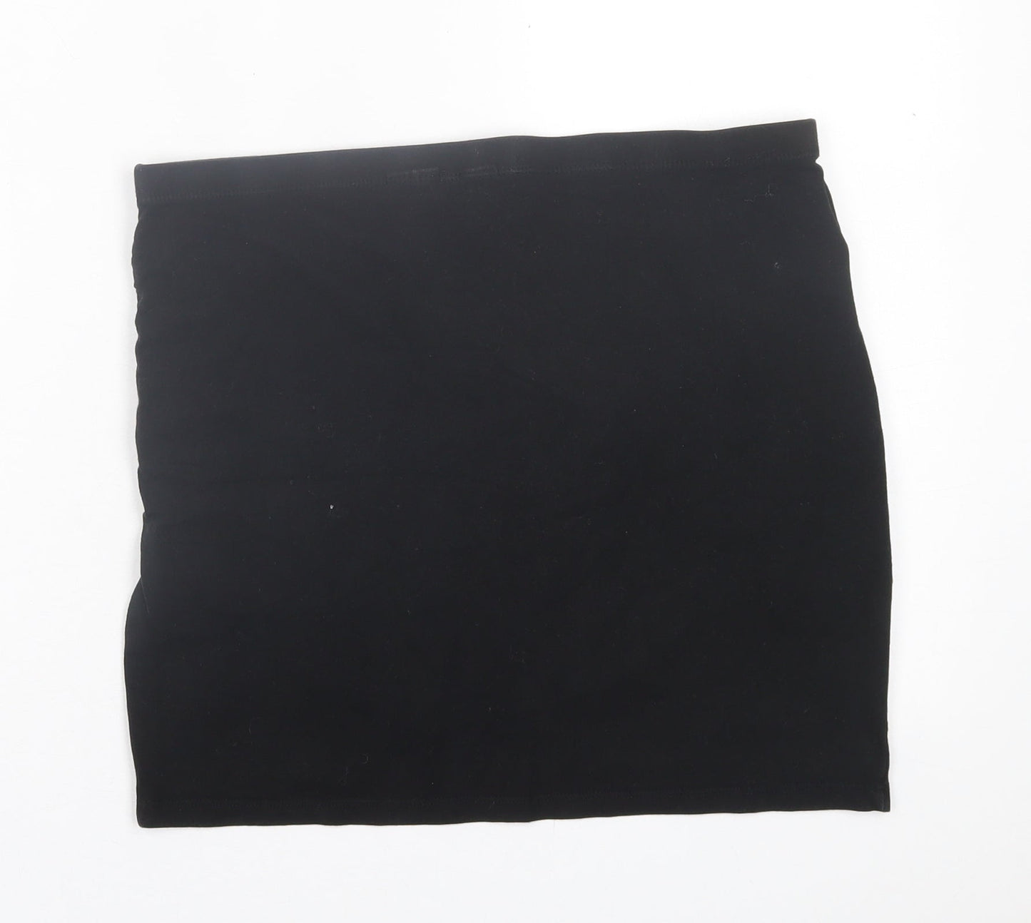 H&M Womens Black  Cotton A-Line Skirt Size M