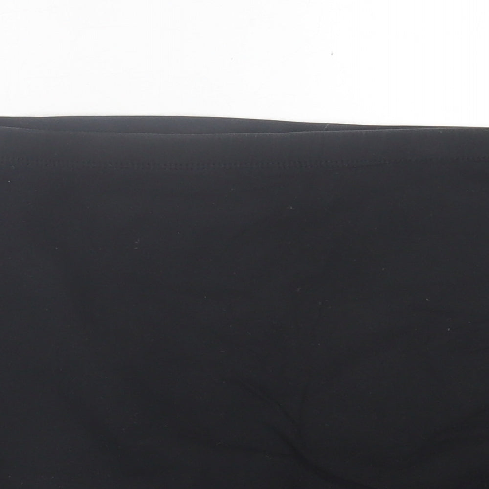 H&M Womens Black  Cotton A-Line Skirt Size M