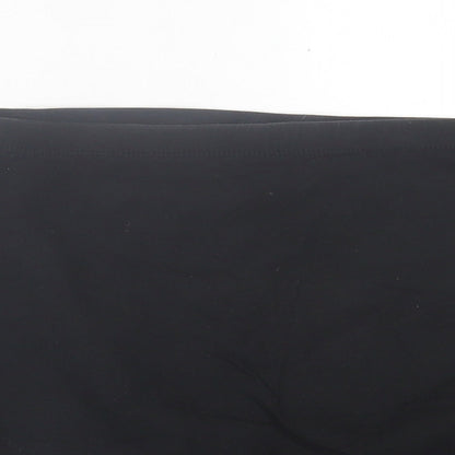 H&M Womens Black  Cotton A-Line Skirt Size M