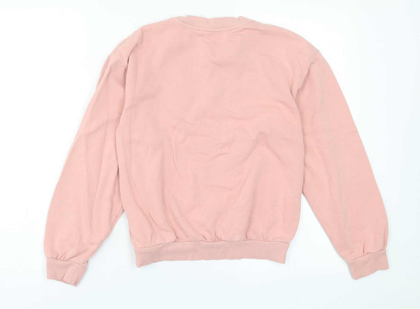 H&M Girls Pink  Cotton Pullover Sweatshirt Size 10-11 Years  Pullover