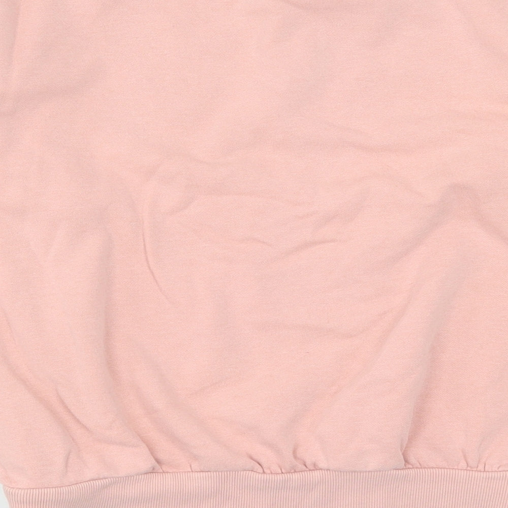 H&M Girls Pink  Cotton Pullover Sweatshirt Size 10-11 Years  Pullover
