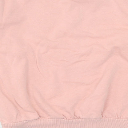 H&M Girls Pink  Cotton Pullover Sweatshirt Size 10-11 Years  Pullover
