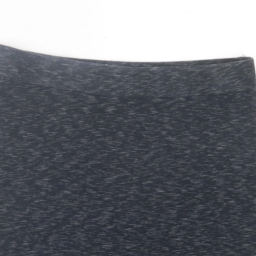 h7m Womens Grey  Cotton A-Line Skirt Size M