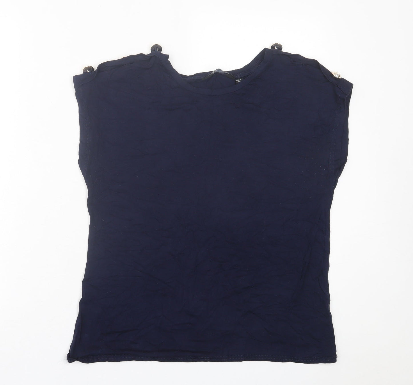 Womens UK Size M Dorothy Perkins Blue Basic T-Shirt