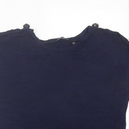 Womens UK Size M Dorothy Perkins Blue Basic T-Shirt