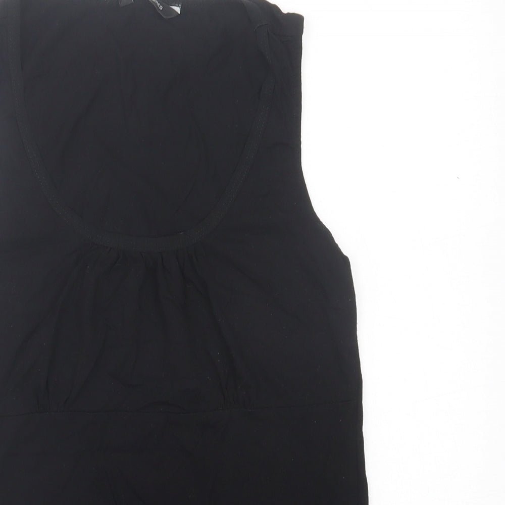 Womens UK Size 12 Dunnes Stores Black Basic Tank