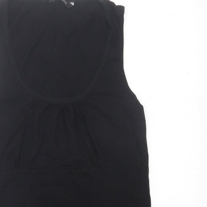 Womens UK Size 12 Dunnes Stores Black Basic Tank