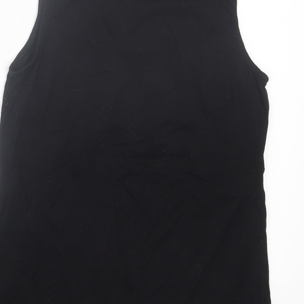 Womens UK Size 12 Dunnes Stores Black Basic Tank