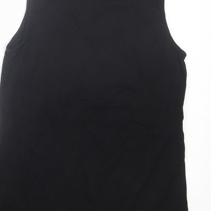 Womens UK Size 12 Dunnes Stores Black Basic Tank