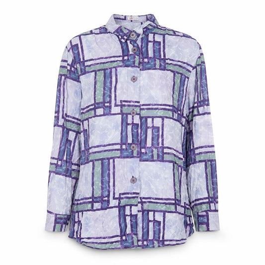 Womens UK Size 12 Bianca Purple Basic Button-Up