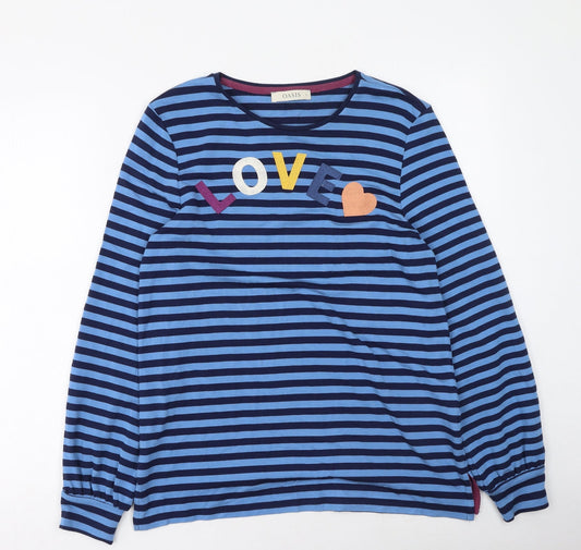 Womens UK Size S Oasis Blue Basic T-Shirt