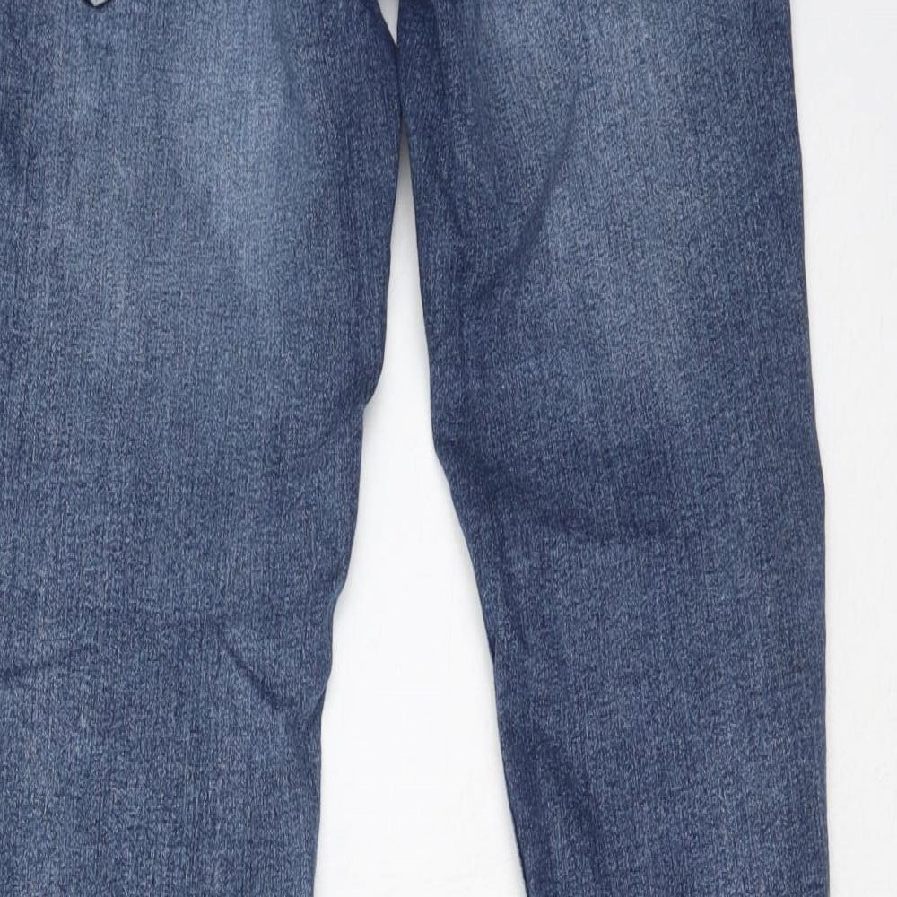 h&, Womens Blue  Cotton Skinny Jeans Size 4 L28 in Regular
