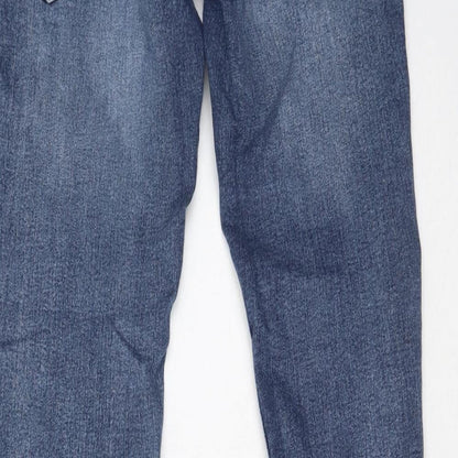 h&, Womens Blue  Cotton Skinny Jeans Size 4 L28 in Regular