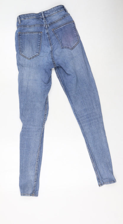 Womens UK Size 4 H&M Regular Fit Skinny Blue Jeans