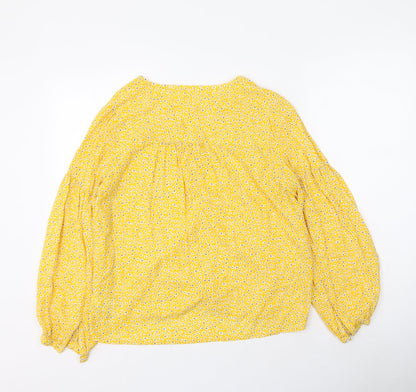 Womens UK Size XS Gap Yellow Basic Blouse