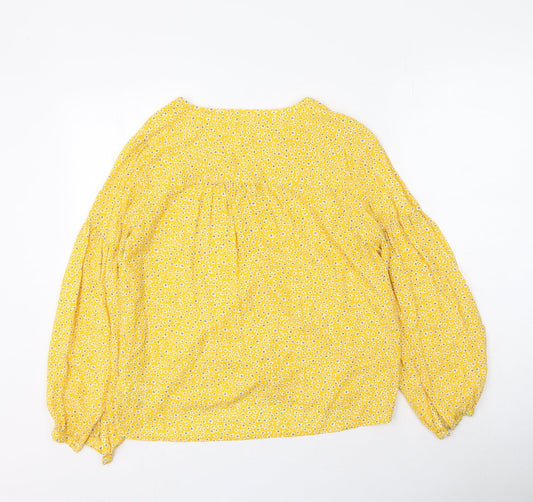 Womens UK Size XS Gap Yellow Basic Blouse