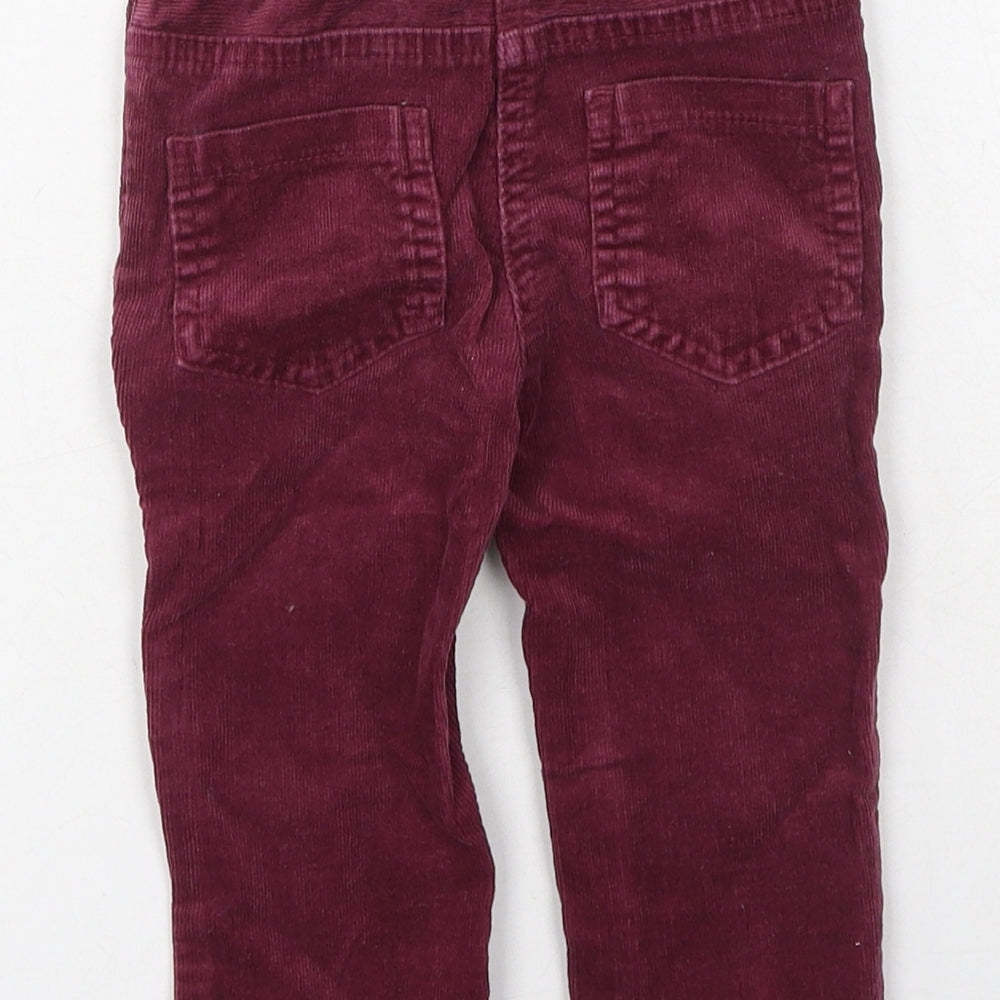 Dunnes Stores Girls Purple  Cotton Cargo Trousers Size 9-12 Months