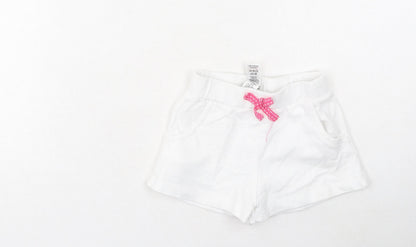 Dunnes Stores Girls White  Cotton Cropped Leggings Size 18-24 Months