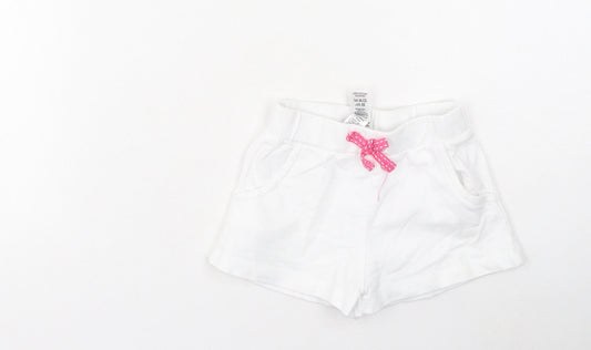 Dunnes Stores Girls White  Cotton Cropped Leggings Size 18-24 Months