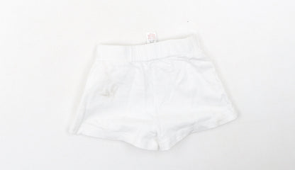 Dunnes Stores Girls White  Cotton Cropped Leggings Size 18-24 Months