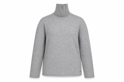 ix Womens Grey High Neck  Viscose Pullover Jumper Size M