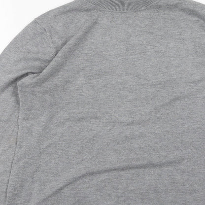ix Womens Grey High Neck  Viscose Pullover Jumper Size M