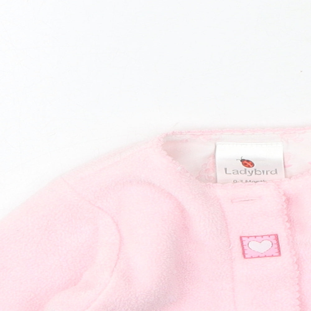 Ladybird Girls Pink  Polyester Cape Jumper Size 0-3 Months