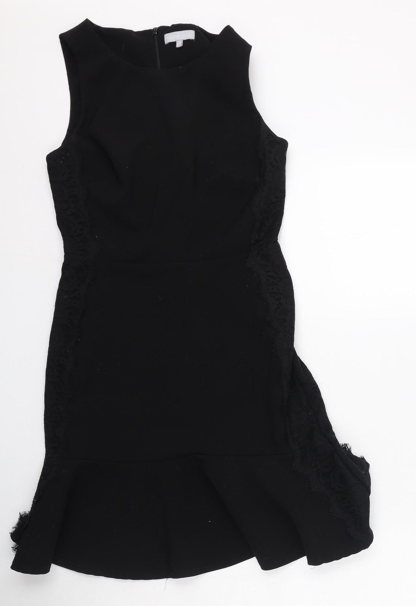 Red Herring Womens Black  Polyester Fit & Flare  Size 10  Round Neck
