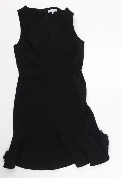 Red Herring Womens Black  Polyester Fit & Flare  Size 10  Round Neck