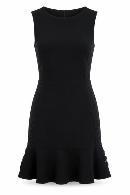 Red Herring Womens Black  Polyester Fit & Flare  Size 10  Round Neck