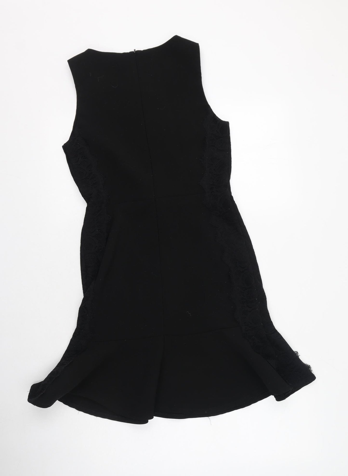 Red Herring Womens Black  Polyester Fit & Flare  Size 10  Round Neck