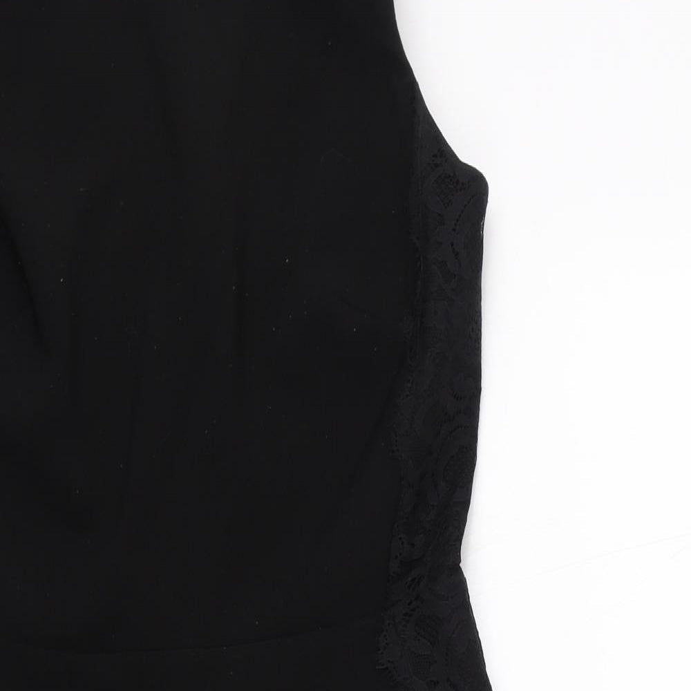 Red Herring Womens Black  Polyester Fit & Flare  Size 10  Round Neck