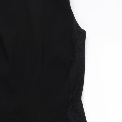 Red Herring Womens Black  Polyester Fit & Flare  Size 10  Round Neck