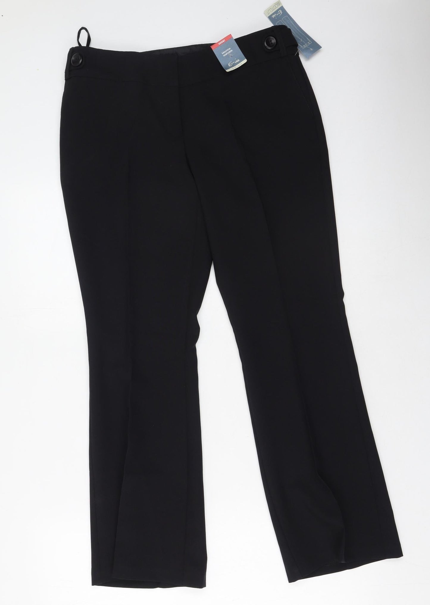 Womens UK Size 10 Evie Regular Fit  Black Trousers