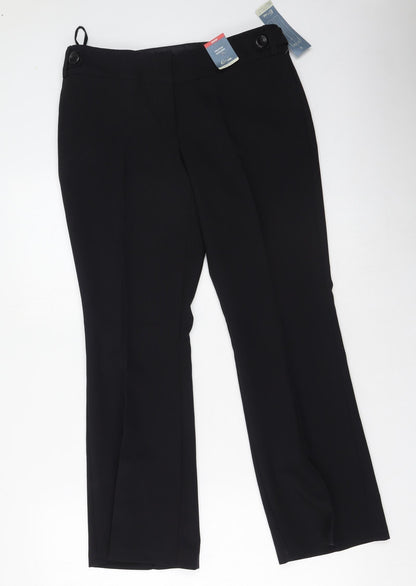 Womens UK Size 10 Evie Regular Fit  Black Trousers