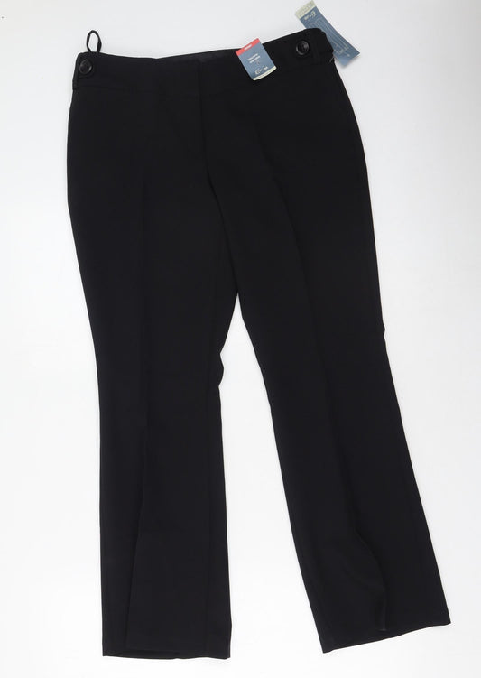 Womens UK Size 10 Evie Regular Fit  Black Trousers