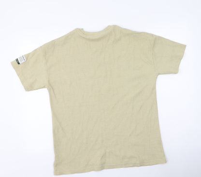 George  Womens Green  Polyester Basic T-Shirt Size M Round Neck