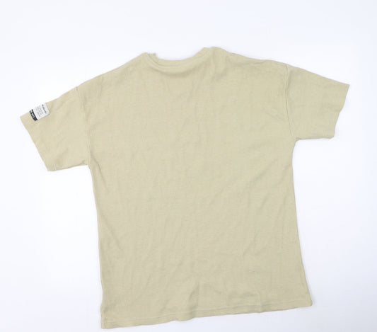 George  Womens Green  Polyester Basic T-Shirt Size M Round Neck