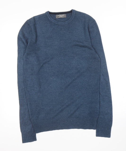 Primark Womens Blue Round Neck  Acrylic Pullover Jumper Size XS