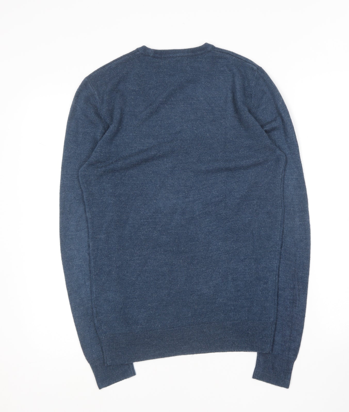 Primark Womens Blue Round Neck  Acrylic Pullover Jumper Size XS