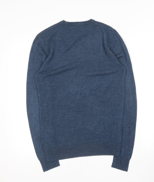 Primark Womens Blue Round Neck  Acrylic Pullover Jumper Size XS
