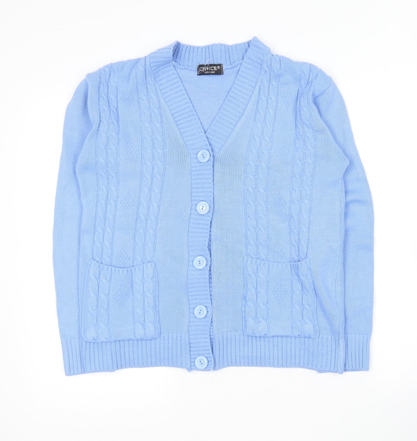 Womens UK Size M Choice Collection Blue Cardigan Jumper