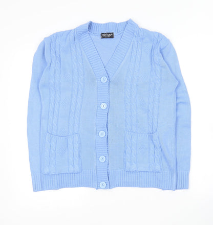 Womens UK Size M Choice Collection Blue Cardigan Jumper