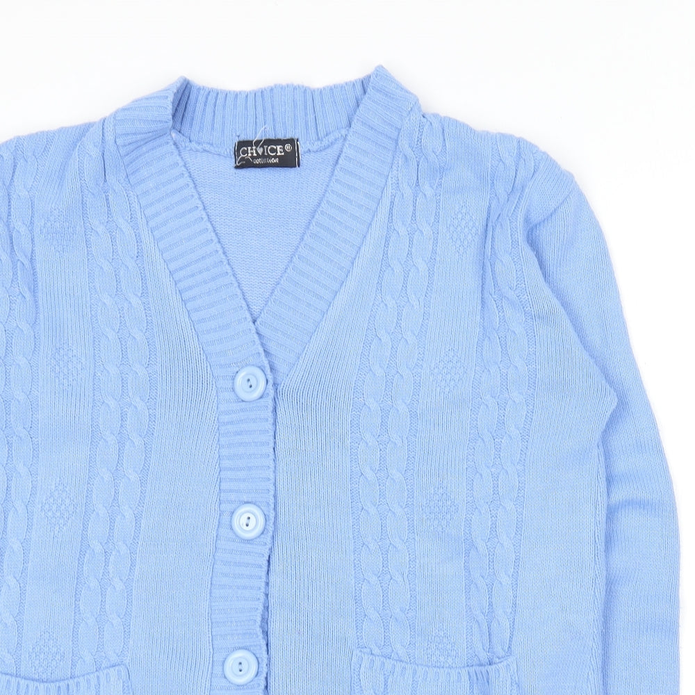 Womens UK Size M Choice Collection Blue Cardigan Jumper