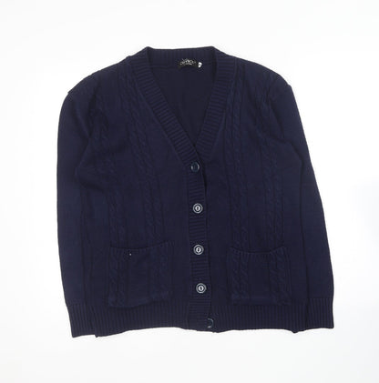 Womens UK Size M Choice Collection Blue Cardigan Jumper