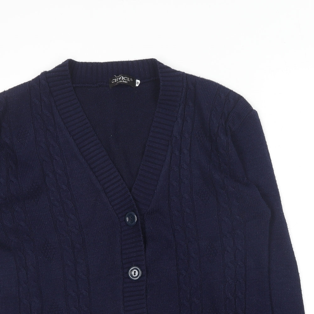 Womens UK Size M Choice Collection Blue Cardigan Jumper