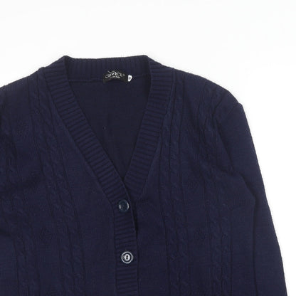 Womens UK Size M Choice Collection Blue Cardigan Jumper