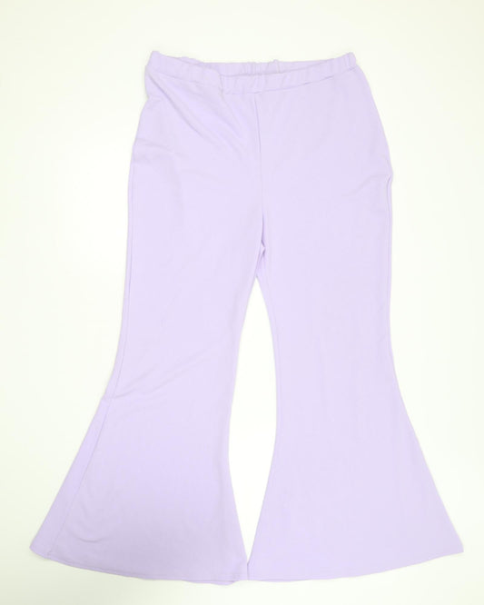 Womens UK Size 20 Boohoo Regular Fit  Purple Trousers