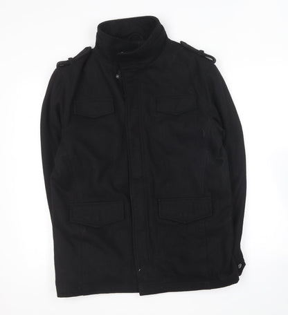 New Look Womens Black   Overcoat Coat Size S