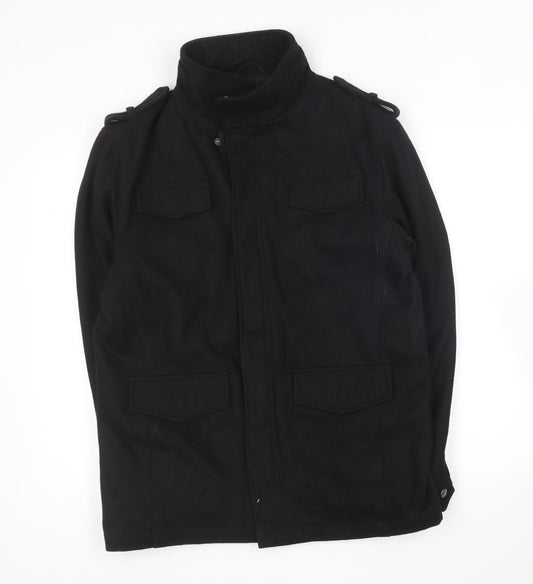 New Look Womens Black   Overcoat Coat Size S